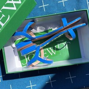 J Crew Blue Leather strappy sandals